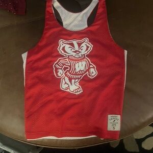 Red Tank Top with Mascot Design